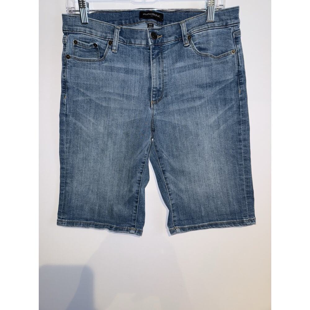 Banana Republic Jean Shorts Womens Size 30/10 Blue Denim Cuffed Mid Rise